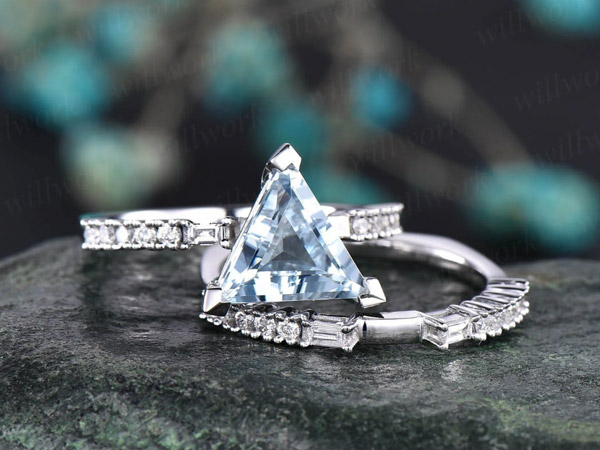 Triangle Cut diamond ring