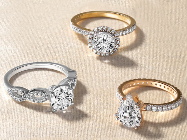 customize lab diamond engagement ring
